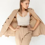 beige suit